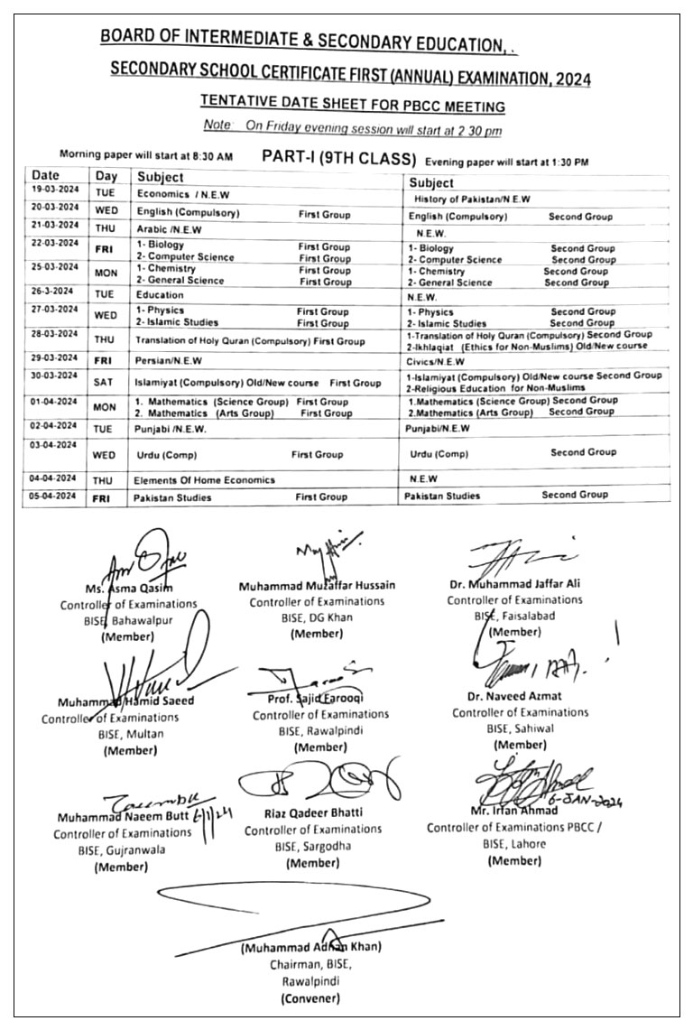 9th-Class-Date-Sheet