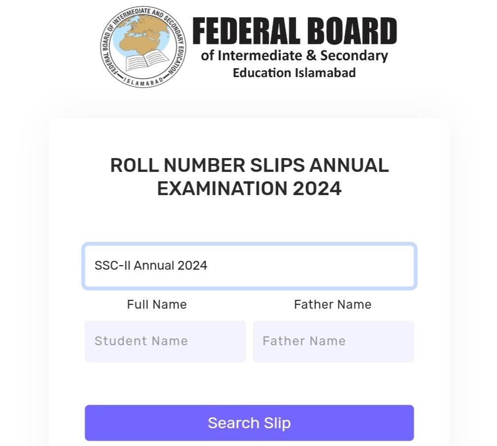 Federal Board noll Number Slips