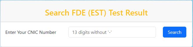 FDE Est Test Result Announced 