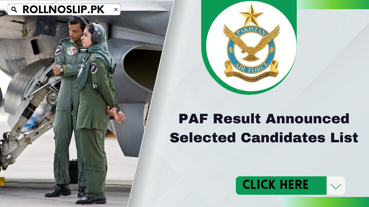 PAF Result Announced Selected Candidates List