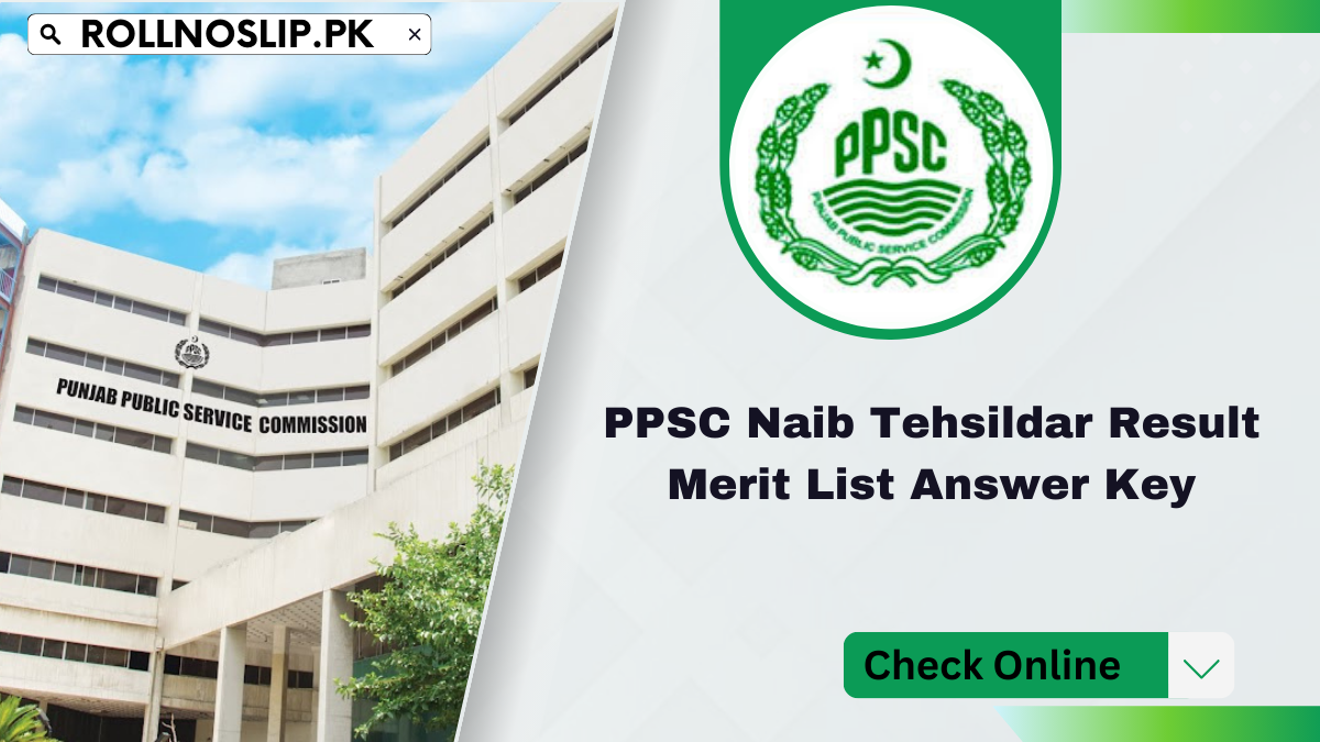 PPSC Naib Tehsildar Result Merit List Answer Key