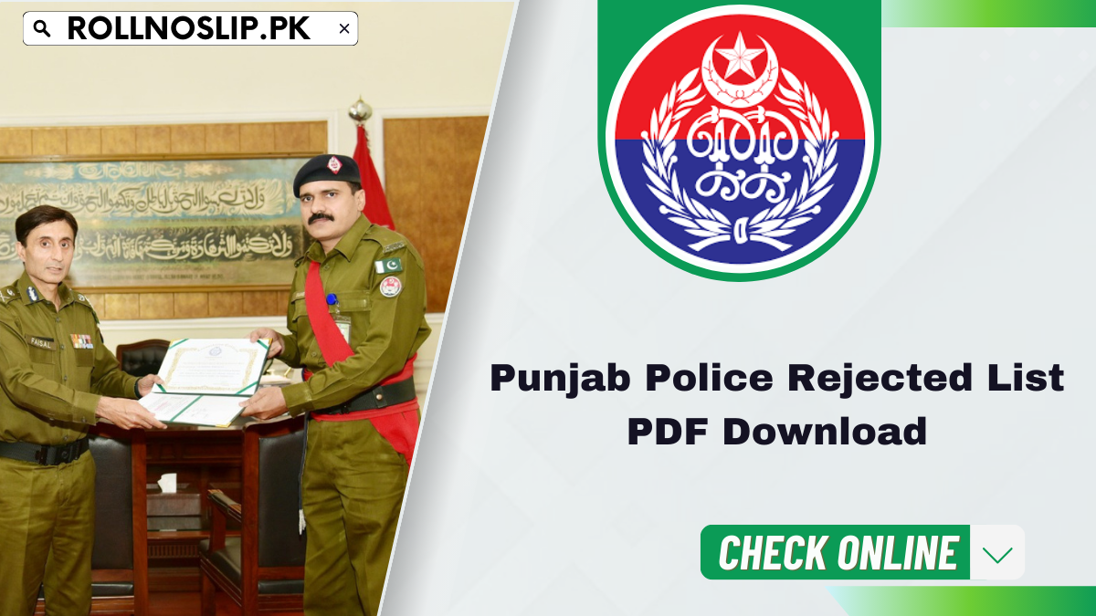 Punjab Police Rejected List PDF Download