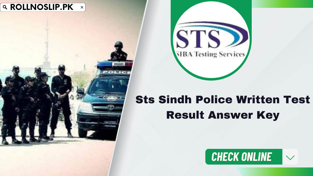 Sts Sindh Police Written Test Result Answer Key